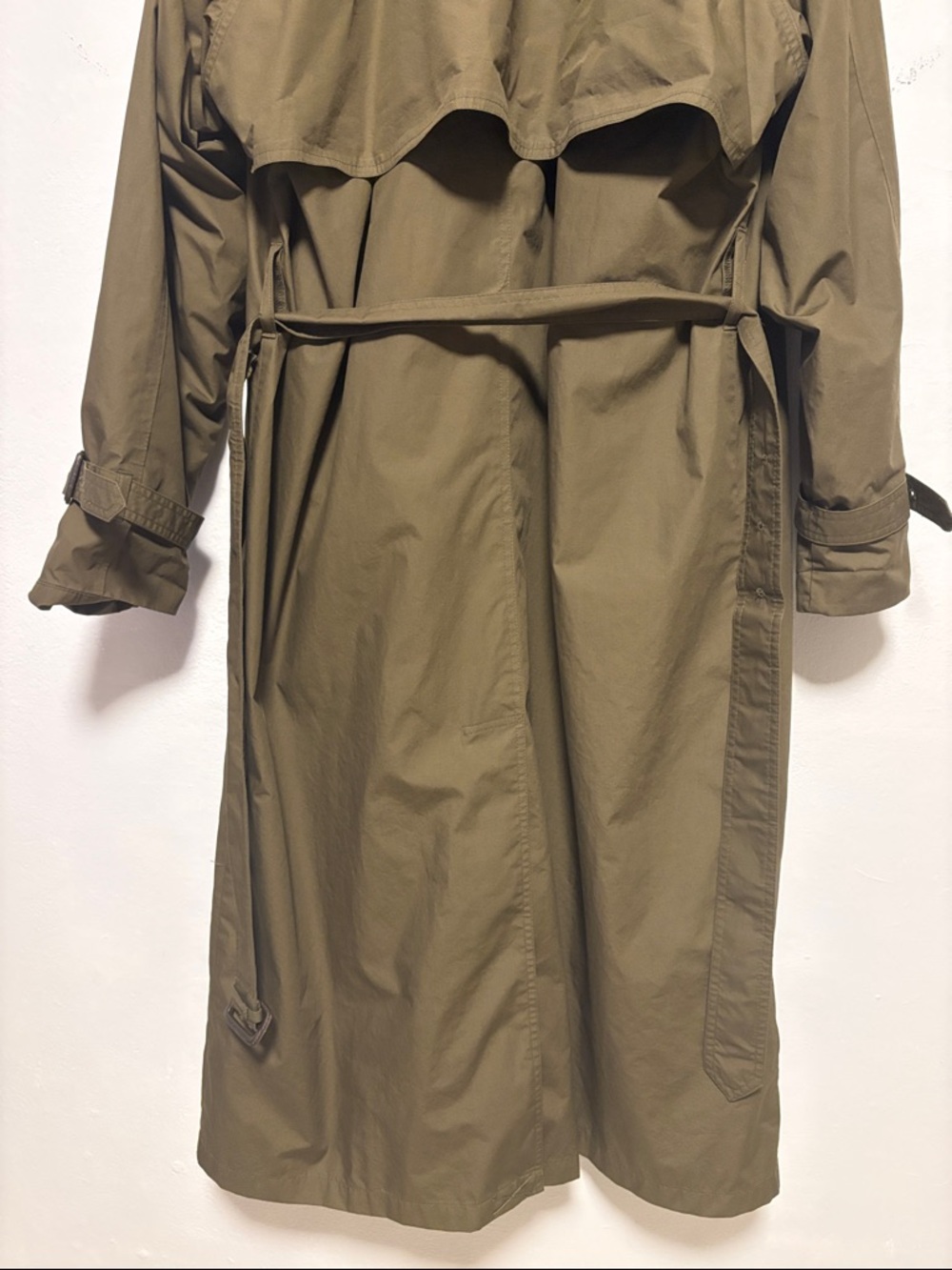 LONDON FOG Men’s Trench Coat Long Belted Suede Collar - Picture 8 of 12